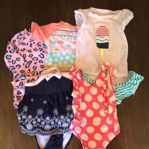 Lot of 5 EUC girls bathing suits